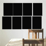 8pcs Black A4 Paper Chalkboard Wall Sticker Removable Blackboard With One Chalk Home Decal