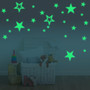 Honana DX-144 38x87CM Fluorescent Glow Hollow Out Stars Wall Sticker