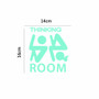 Honana DX-014 15x20cm Fluorescent Glow Toilet Wall Sticker Room Thinking Downloading