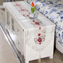 Pastoral Flower Table Runner Tablecloth Desk Cover With Tassel Wedding Festival Decor