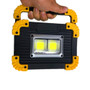 Portable 20W Dual COB LED USB Rechargeable LED Camping Work Flood Light Outdoor Searchlight