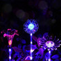 ARILUX® Solar Multi-Color Changing LED  Flower Stake Light  Transparent Lampshade  Luminous Pole