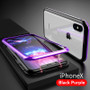 Bakeey Upgraded Version Magnetic Adsorption Metal Clear Glass Protective Case for iPhone X