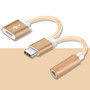 Bakeey 2 in 1 Type C to 3.5mm Audio Jack Charger Adapter Headphone Data Cable for Letv 2 Pro Max Xiaomi 6