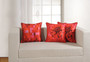 RED FLOWER CUSHION COVER