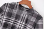 New Fashion Spring new plaid short-sleeved women's blouse