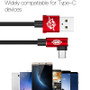 MVP Elbow USB Type C Cable 2A USB C Charger Fast Data sync Charging Type-c Cable For Samsung Note 8 S8 Oneplus 3 2 USB-C