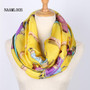 Floral Scarf Pink Women Soft Shawl Scarf Satin Designer High Quality Floral Scarves - 13Designs