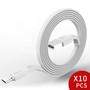 10pcs Flat Micro USB Cable For Android Phone Data Sync Charger Micro usb Cable For Samsung Huawei Xiaomi