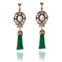 Vintage Crystal Earring Exquisite Handmade Many Colors Tassel Earring For Women Ethnic Fashion Party Jewelry