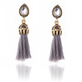 Vintage Crystal Earring Exquisite Handmade Many Colors Tassel Earring For Women Ethnic Fashion Party Jewelry