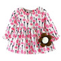 Girls dress Toddler Baby Girls Long Sleeve Flower Dress With Bag Princess Casual Dresses drop shipping