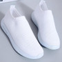 Women White Sneakers Female knitted Vulcanized Shoes Casual Slip On Flats Ladies Sock Shoes Trainers Summer Tenis Feminino 2020