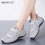 BRKWLYZ 2020 Autumn Fashion Women Shoes High Quality Casual Sneakers Shoes Woman Flats Lace-up Creepers Comfortable Mother Shoes