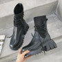 Martin boots woman 2020 new ladies casual stretch socks boots fashion Cross-tied women shoes platform boots gothic women shoes