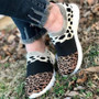2020 New Women Leopard Mesh Flat Shoes Ladies Breathable Slip-On Loafers Female Casual Round Toe Plus Size Shoes Autumn