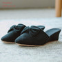 Youdiao Office Indoor Slippers For Women Wedge Heel Sexy Shoes Black/Grey Suede High Heels Slides Women's Home Slipper Mules