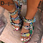 DORATASIA Big Size 34-44 Luxury Brand Lady Summer Gladiator Sandals Women Wedges Party Snake Veins Colorful Sandals Shoes Woman