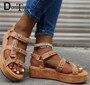 DORATASIA Big Size 34-44 Luxury Brand Lady Summer Gladiator Sandals Women Wedges Party Snake Veins Colorful Sandals Shoes Woman