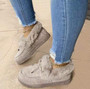 New Women Winter Cotton Shoes Bowknot Plush Warm Snow Boots Ladies Casual Flat Short Boots Solid Color Furry Females Feetwear