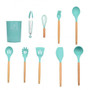 9/10/12PCS Silicone Cooking Utensils Set Non-stick Spatula Shovel Wooden Handle Cooking Tools Set With Storage Box Kitchen Tools