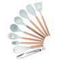 9/10/12PCS Silicone Cooking Utensils Set Non-stick Spatula Shovel Wooden Handle Cooking Tools Set With Storage Box Kitchen Tools