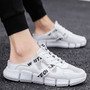 NYCOOL Men Half Slippers Breathable Mesh Shoes Fashion Joker Street Sneakers Slip-on Boys Lazy Shoes Outdoor Summer Beach Shoes