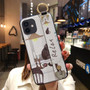 SoCouple Case For iPhone 11 Phone Holder Case for iPhone 11 12 Pro Max X Xs Max XR 7 8 Plus SE Cute Cat TPU Wrist Strap Cover