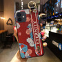 SoCouple For iPhone 12 Pro Max Case Phone Holder Case for iPhone 11 Pro Max X Xs Max XR 7 8 Plus SE Flower TPU Wrist Strap Cover