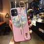 SoCouple Phone Holder Case For iPhone 11 12 Pro Max X Xs Max XR 7 8 Plus SE Chinese Culture Pattern Soft TPU Wrist Strap Cover