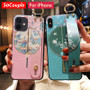 SoCouple Phone Holder Case For iPhone 11 12 Pro Max X Xs Max XR 7 8 Plus SE Chinese Culture Pattern Soft TPU Wrist Strap Cover