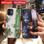 SoCouple Wrist Strap Case For iPhone 12 Pro Max Phone Holder Case for iPhone 11 Pro Max X Xs Max XR 7 8 Plus SE Leaf TPU Cover