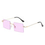 RBROVO Square Sunglasses Women 2021 Sun Glasses For Women Luxury Glasses Brand Designer Sunglasses Women Metal Frameless Eyewear