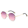 RBROVO 2021 Rimless Women Sunglasses Luxury Sun Glasses For Women Fashion Brand Designer Sunglasses Round Gafas De Sol Mujer