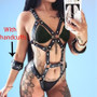 sexy women leather harness underwear garters belt Sexy underwear gothic suspenders bondage straps erotic body lingerie Skes