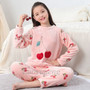 New Coral Fleece Kids Pijamas Homewear Boys Girls Winter Children Fleece Pajamas Warm Flannel Sleepwear Loungewear Teens Clothes