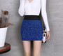 Sequined Skirts Sexy Bling Skirt for Women Party Elastic Stretch Skirt High Fashion Club Pencil Mini Black Skirt Skinny Skirt