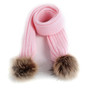 2Pcs Winter New Thick Warm Baby Hat Scarf for Boy Girl Set Cute Double Pompom Kids Children Beanie Scarves for Boys Girls