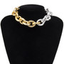 High Quality Punk Lock Chain Necklace Women Statement Hip Hop Twisted Chunky Thick Link Necklace Gothic Jewelry Steampunk Men