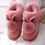 Autumn Winter Cotton Slippers Fur Rabbit Home Warm Thick Bottom Indoor Cotton Shoes Cat Slippers Womens Slippers Cute Fluffy