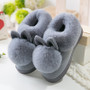 Autumn Winter Cotton Slippers Fur Rabbit Home Warm Thick Bottom Indoor Cotton Shoes Cat Slippers Womens Slippers Cute Fluffy