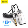 Baseus AUX Bluetooth Adapter Car 3.5mm Jack Dongle Cable Handfree Car Kit Audio Transmitter Auto Bluetooth 5.0 Receiver