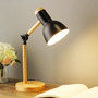 Creative Nordic Wooden Art Iron LED Folding Simple Desk Lamp Eye Protection Reading Table Lamp Living Room Bedroom Home Decor