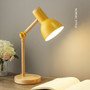 Creative Nordic Wooden Art Iron LED Folding Simple Desk Lamp Eye Protection Reading Table Lamp Living Room Bedroom Home Decor