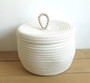 Multi style hand woven cotton storage basket kitchen egg snack toy key straw storage box shelf storage basket home decoration