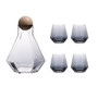Glass Pitcher Water Bottle Drinkware Cold Water Juice Kettle Jug Cup Set Teacup Kitchen Accessories Color Transparent Wine Glass