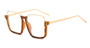 47308 Square Half Frame Oversized Sunglasses Men Women Fashion UV400 Glasses