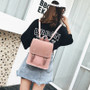 Fashion new Korean Pu frosting college style women's leisure backpack Backpack