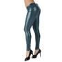 Melody Black Leather Leggings Sweatpants Women Shapewear Bodysuit Skinny Seamless Compression legs Workout Leggings Casual