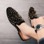 Fashion Summer Men's Suede Leather Open Back Slip-On Dress Slippers On Backless Loafers Half Shoe for Men Mules Slides Plus Size